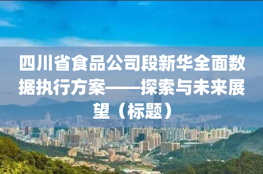 四川省食品公司段新华全面数据执行方案——探索与未来展望（标题）