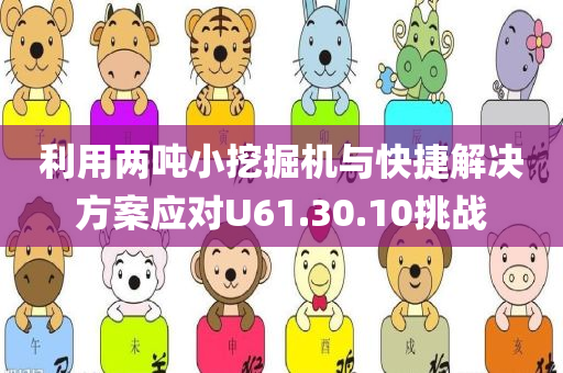 利用两吨小挖掘机与快捷解决方案应对U61.30.10挑战