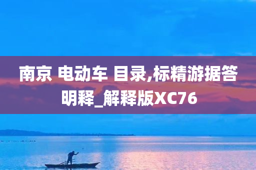 南京 电动车 目录,标精游据答明释_解释版XC76