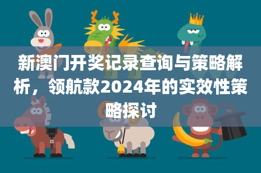 新澳门开奖记录查询与策略解析，领航款2024年的实效性策略探讨