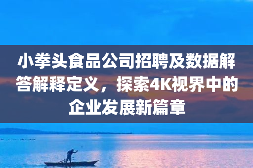 小拳头食品公司招聘及数据解答解释定义，探索4K视界中的企业发展新篇章