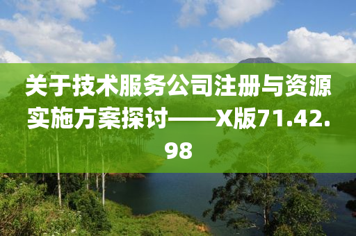 关于技术服务公司注册与资源实施方案探讨——X版71.42.98