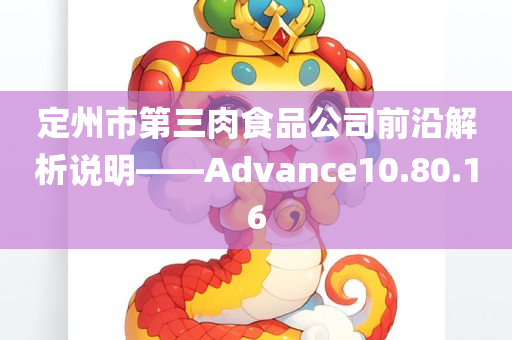 定州市第三肉食品公司前沿解析说明——Advance10.80.16