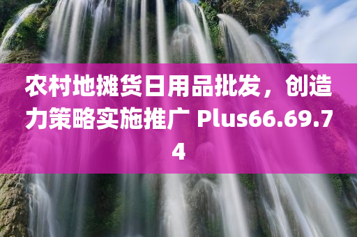 农村地摊货日用品批发，创造力策略实施推广 Plus66.69.74