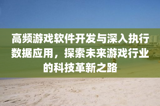 高频游戏软件开发与深入执行数据应用，探索未来游戏行业的科技革新之路