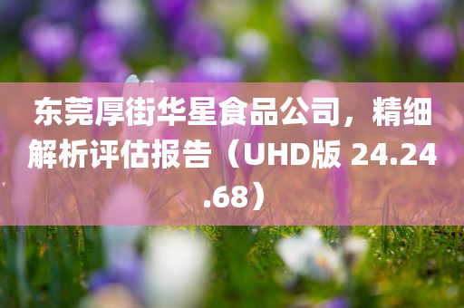 东莞厚街华星食品公司，精细解析评估报告（UHD版 24.24.68）