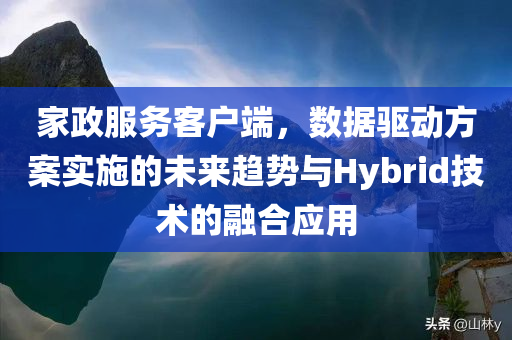 家政服务客户端，数据驱动方案实施的未来趋势与Hybrid技术的融合应用