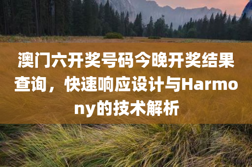 澳门六开奖号码今晚开奖结果查询，快速响应设计与Harmony的技术解析