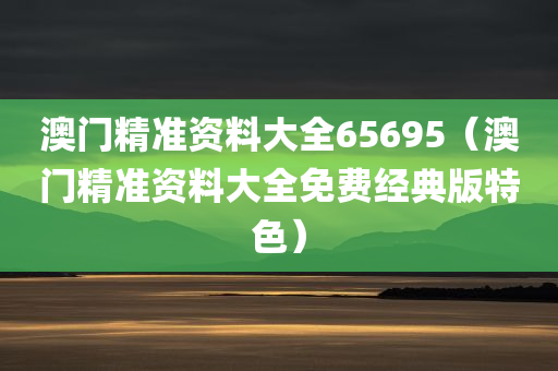 澳门精准资料大全65695（澳门精准资料大全免费经典版特色）