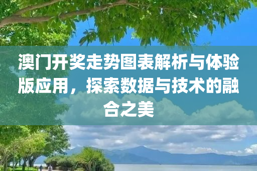 澳门开奖走势图表解析与体验版应用，探索数据与技术的融合之美