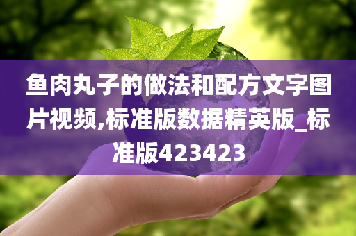 鱼肉丸子的做法和配方文字图片视频,标准版数据精英版_标准版423423