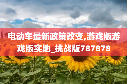 电动车最新政策改变,游戏版游戏版实地_挑战版787878