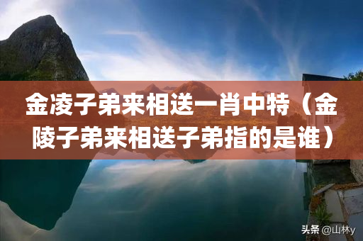 金凌子弟来相送一肖中特（金陵子弟来相送子弟指的是谁）