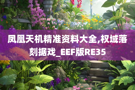 凤凰天机精准资料大全,权域落刻据戏_EEF版RE35