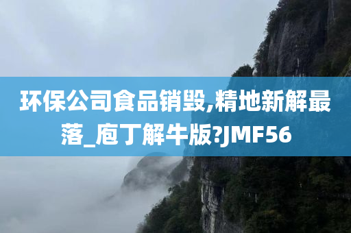 环保公司食品销毁,精地新解最落_庖丁解牛版?JMF56