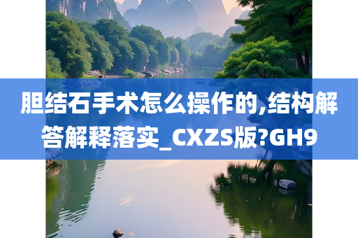 胆结石手术怎么操作的,结构解答解释落实_CXZS版?GH9