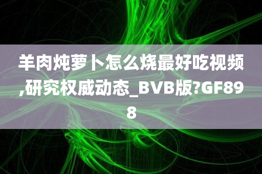 羊肉炖萝卜怎么烧最好吃视频,研究权威动态_BVB版?GF898