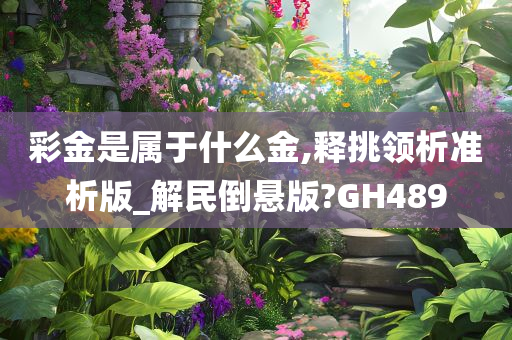 彩金是属于什么金,释挑领析准析版_解民倒悬版?GH489