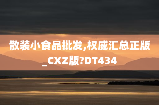 散装小食品批发,权威汇总正版_CXZ版?DT434