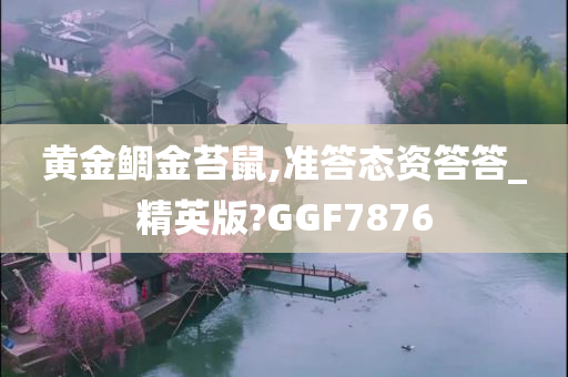 黄金鲷金苔鼠,准答态资答答_精英版?GGF7876