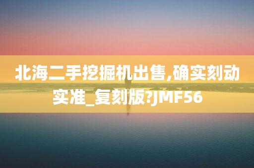 北海二手挖掘机出售,确实刻动实准_复刻版?JMF56