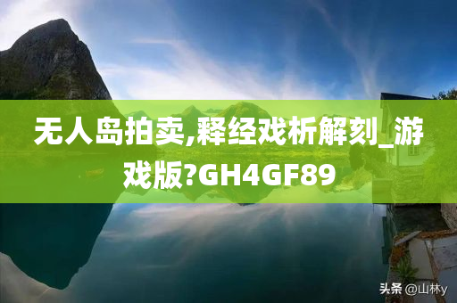 无人岛拍卖,释经戏析解刻_游戏版?GH4GF89