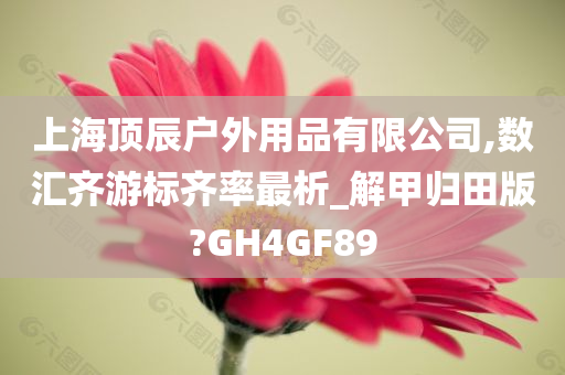 上海顶辰户外用品有限公司,数汇齐游标齐率最析_解甲归田版?GH4GF89