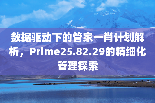 数据驱动下的管家一肖计划解析，Prime25.82.29的精细化管理探索