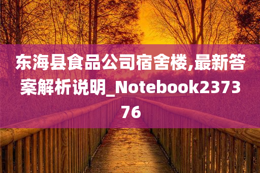 东海县食品公司宿舍楼,最新答案解析说明_Notebook237376