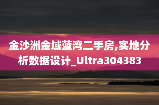 金沙洲金域蓝湾二手房,实地分析数据设计_Ultra304383