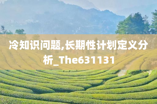 冷知识问题,长期性计划定义分析_The631131