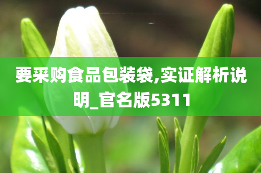 要采购食品包装袋,实证解析说明_官名版5311