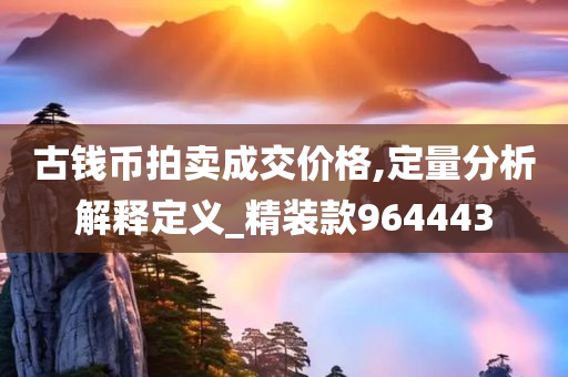 古钱币拍卖成交价格,定量分析解释定义_精装款964443