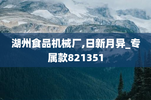 湖州食品机械厂,日新月异_专属款821351