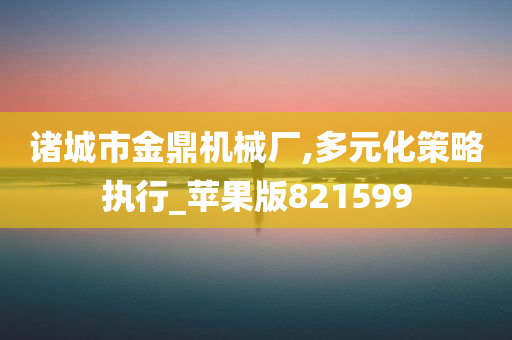 诸城市金鼎机械厂,多元化策略执行_苹果版821599