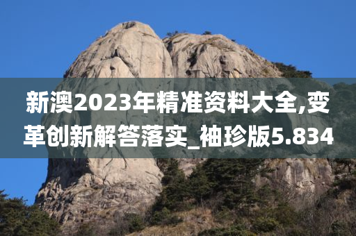 新澳2023年精准资料大全,变革创新解答落实_袖珍版5.834