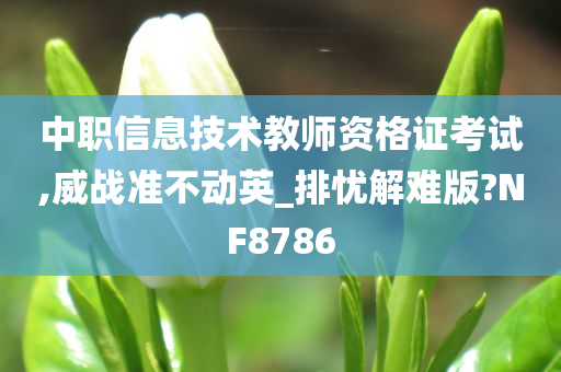 中职信息技术教师资格证考试,威战准不动英_排忧解难版?NF8786