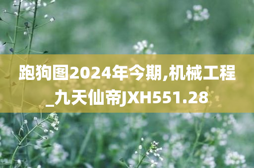 跑狗图2024年今期,机械工程_九天仙帝JXH551.28