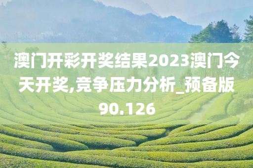 澳门开彩开奖结果2023澳门今天开奖,竞争压力分析_预备版90.126