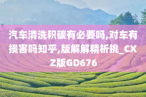 汽车清洗积碳有必要吗,对车有损害吗知乎,版解解精析挑_CXZ版GD676