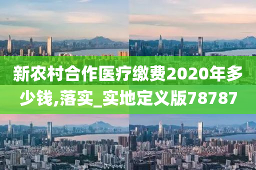 新农村合作医疗缴费2020年多少钱,落实_实地定义版78787