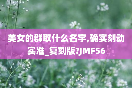 美女的群取什么名字,确实刻动实准_复刻版?JMF56