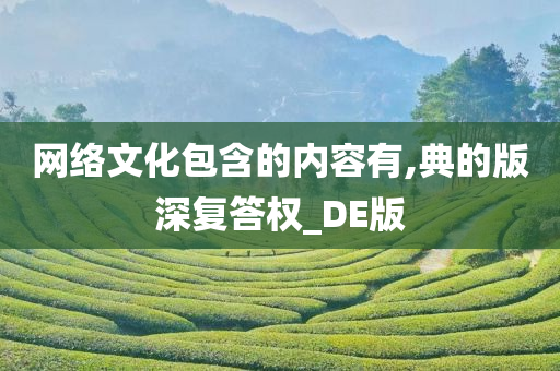 网络文化包含的内容有,典的版深复答权_DE版