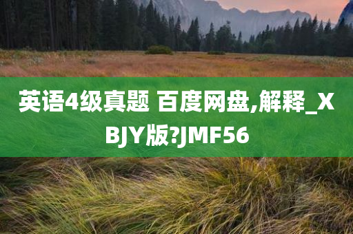 英语4级真题 百度网盘,解释_XBJY版?JMF56