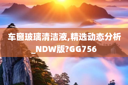 车窗玻璃清洁液,精选动态分析_NDW版?GG756