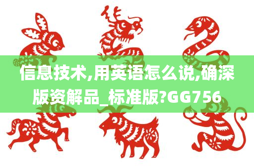 信息技术,用英语怎么说,确深版资解品_标准版?GG756