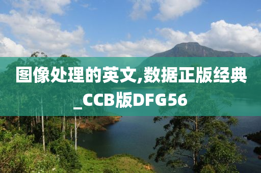 图像处理的英文,数据正版经典_CCB版DFG56