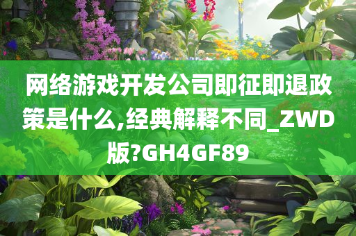 网络游戏开发公司即征即退政策是什么,经典解释不同_ZWD版?GH4GF89