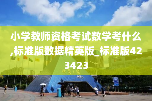 小学教师资格考试数学考什么,标准版数据精英版_标准版423423