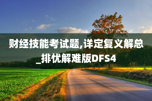 财经技能考试题,详定复义解总_排忧解难版DFS4